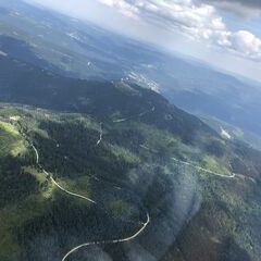 Flugwegposition um 11:32:19: Aufgenommen in der Nähe von Regen, Deutschland in 1849 Meter