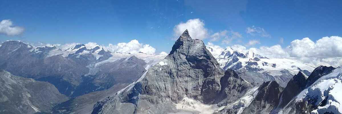 Verortung via Georeferenzierung der Kamera: Aufgenommen in der Nähe von Visp, Schweiz in 4100 Meter