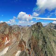 Flugwegposition um 13:18:36: Aufgenommen in der Nähe von Gemeinde Nußdorf-Debant, Österreich in 2918 Meter
