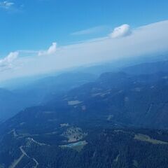 Flugwegposition um 12:33:52: Aufgenommen in der Nähe von Gemeinde Annaberg bei Mariazell, Österreich in 1850 Meter