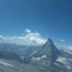 Verortung via Georeferenzierung der Kamera: Aufgenommen in der Nähe von Visp, Schweiz in 4100 Meter