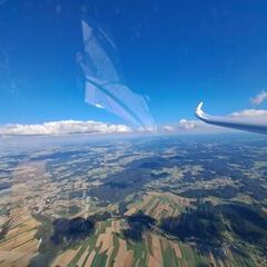 Flugwegposition um 15:28:06: Aufgenommen in der Nähe von Moorbad Harbach, Österreich in 2383 Meter