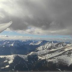 Flugwegposition um 14:59:36: Aufgenommen in der Nähe von Gemeinde Seckau, Österreich in 2465 Meter