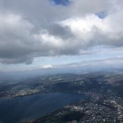 Flugwegposition um 15:34:13: Aufgenommen in der Nähe von Gemeinde Hard, Hard, Österreich in 1510 Meter