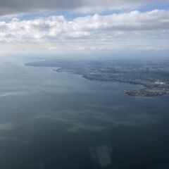 Flugwegposition um 15:35:25: Aufgenommen in der Nähe von Gemeinde Bregenz, Bregenz, Österreich in 1436 Meter