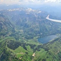 Flugwegposition um 12:58:45: Aufgenommen in der Nähe von Gaming, Österreich in 2403 Meter