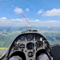 Flugwegposition um 11:16:30: Aufgenommen in der Nähe von Tirschenreuth, Deutschland in 1297 Meter
