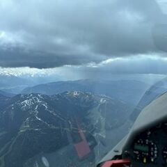 Flugwegposition um 14:07:55: Aufgenommen in der Nähe von Gemeinde Mühlbach am Hochkönig, 5505 Mühlbach am Hochkönig, Österreich in 2439 Meter