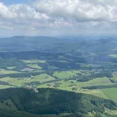 Flugwegposition um 09:25:33: Aufgenommen in der Nähe von Gemeinde Ramsau, Österreich in 1147 Meter
