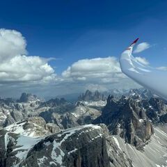 Flugwegposition um 14:14:45: Aufgenommen in der Nähe von Toblach, Autonome Provinz Bozen - Südtirol, Italien in 2909 Meter