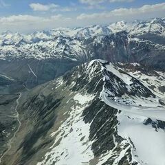 Flugwegposition um 13:54:53: Aufgenommen in der Nähe von Gemeinde Sölden, Österreich in 3694 Meter