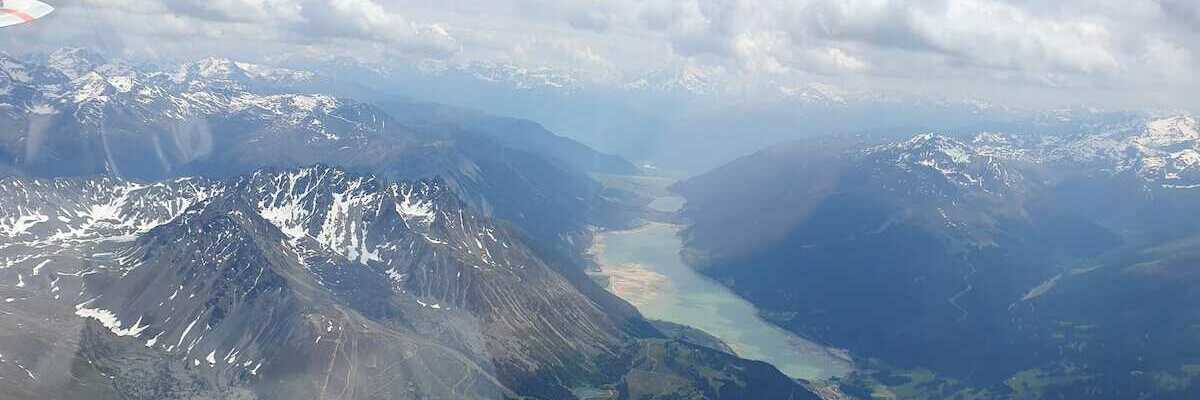 Flugwegposition um 12:35:05: Aufgenommen in der Nähe von Gemeinde Nauders, Österreich in 3688 Meter