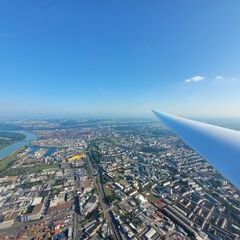 Flugwegposition um 16:29:43: Aufgenommen in der Nähe von Linz, Österreich in 904 Meter