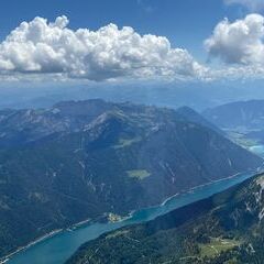 Flugwegposition um 11:19:57: Aufgenommen in der Nähe von Gemeinde Achenkirch, 6215, Österreich in 2635 Meter