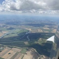 Flugwegposition um 12:14:09: Aufgenommen in der Nähe von Hódmezővásárhelyi, Ungarn in 1816 Meter