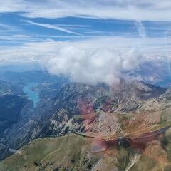 Flugwegposition um 13:42:31: Aufgenommen in der Nähe von Arrondissement de Barcelonnette, Frankreich in 2810 Meter