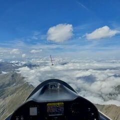 Flugwegposition um 14:19:45: Aufgenommen in der Nähe von Arrondissement de Briançon, Frankreich in 3430 Meter