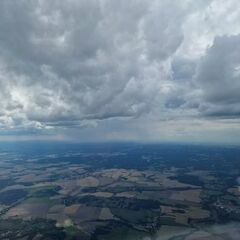 Flugwegposition um 13:11:02: Aufgenommen in der Nähe von Okres Jindřichův Hradec, Tschechien in 1797 Meter