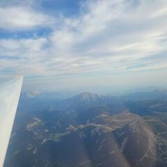 Flugwegposition um 16:54:00: Aufgenommen in der Nähe von Arrondissement de Digne-les-Bains, Frankreich in 2867 Meter