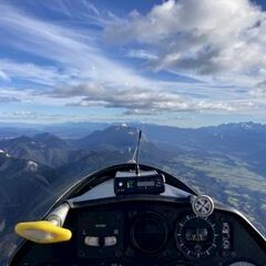 Flugwegposition um 11:43:48: Aufgenommen in der Nähe von Hermagor-Pressegger See, Österreich in 2314 Meter