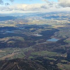 Flugwegposition um 12:25:29: Aufgenommen in der Nähe von Sittersdorf, Österreich in 2200 Meter