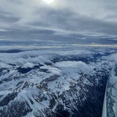 Flugwegposition um 13:03:50: Aufgenommen in der Nähe von Mariazell, Österreich in 3976 Meter