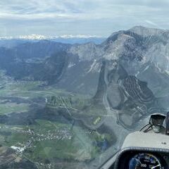 Flugwegposition um 13:13:41: Aufgenommen in der Nähe von Arnoldstein, Österreich in 1752 Meter