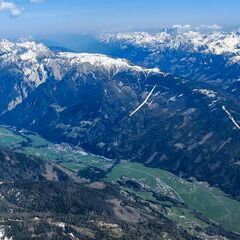 Flugwegposition um 14:07:14: Aufgenommen in der Nähe von Außervillgraten, 9931, Österreich in 3127 Meter