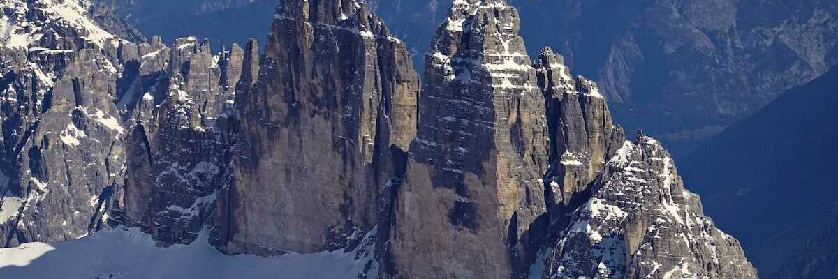 Flugwegposition um 14:00:19: Aufgenommen in der Nähe von 39034 Toblach, Autonome Provinz Bozen - Südtirol, Italien in 3440 Meter