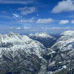 Flugwegposition um 12:37:42: Aufgenommen in der Nähe von Fieberbrunn, 6391 Fieberbrunn, Österreich in 2598 Meter