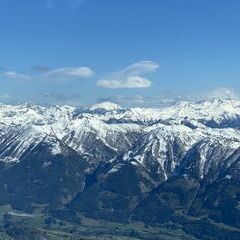 Flugwegposition um 14:38:20: Aufgenommen in der Nähe von Dienten am Hochkönig, 5652 Dienten am Hochkönig, Österreich in 2446 Meter