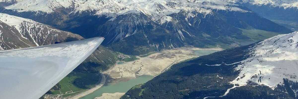 Flugwegposition um 14:04:03: Aufgenommen in der Nähe von 39027 Graun im Vinschgau, Autonome Provinz Bozen - Südtirol, Italien in 3419 Meter