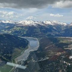 Flugwegposition um 14:22:39: Aufgenommen in der Nähe von Krimml, Österreich in 2389 Meter
