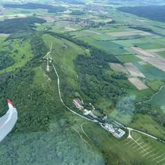 Flugwegposition um 12:58:09: Aufgenommen in der Nähe von Landkreis Ansbach, Deutschland in 1140 Meter