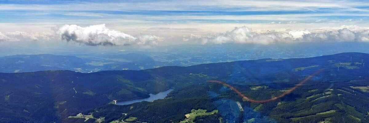 Flugwegposition um 12:00:23: Aufgenommen in der Nähe von Eibiswald, Österreich in 2245 Meter