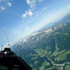 Flugwegposition um 11:59:25: Aufgenommen in der Nähe von St. Martin am Tennengebirge, Österreich in 2583 Meter