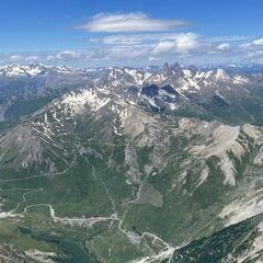Flugwegposition um 11:46:49: Aufgenommen in der Nähe von Arrondissement de Briançon, Frankreich in 3532 Meter