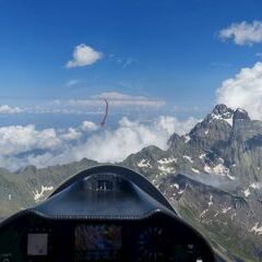 Flugwegposition um 13:41:21: Aufgenommen in der Nähe von Arrondissement de Briançon, Frankreich in 3661 Meter