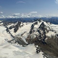 Flugwegposition um 13:55:03: Aufgenommen in der Nähe von Kaunertal, 6524, Österreich in 3777 Meter
