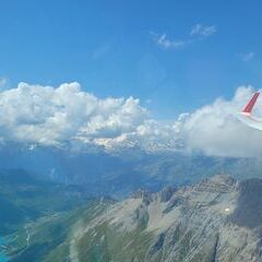 Flugwegposition um 12:43:32: Aufgenommen in der Nähe von Arrondissement de Saint-Jean-de-Maurienne, Frankreich in 3667 Meter