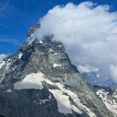 Flugwegposition um 12:30:06: Aufgenommen in der Nähe von 11028 Valtournenche, Aostatal, Italien in 3435 Meter
