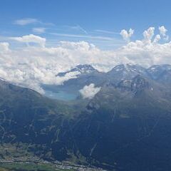 Flugwegposition um 12:37:05: Aufgenommen in der Nähe von Arrondissement de Saint-Jean-de-Maurienne, Frankreich in 3609 Meter