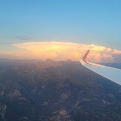 Flugwegposition um 18:38:34: Aufgenommen in der Nähe von Arrondissement de Barcelonnette, Frankreich in 2603 Meter