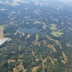 Flugwegposition um 13:34:07: Aufgenommen in der Nähe von Okres Jindřichův Hradec, Tschechien in 1816 Meter