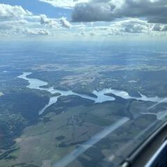 Flugwegposition um 14:20:59: Aufgenommen in der Nähe von Okres Písek, Tschechien in 1640 Meter