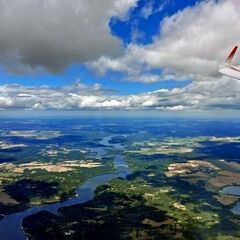 Flugwegposition um 11:35:11: Aufgenommen in der Nähe von Okres Písek, Tschechien in 1806 Meter