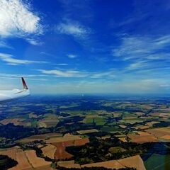 Flugwegposition um 11:42:14: Aufgenommen in der Nähe von Okres Tábor, Tschechien in 1363 Meter