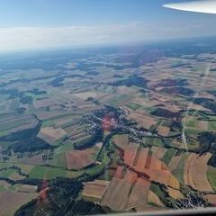Flugwegposition um 15:26:05: Aufgenommen in der Nähe von Karlstein an der Thaya, Österreich in 1626 Meter