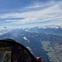 Flugwegposition um 13:26:57: Aufgenommen in der Nähe von Hermagor-Pressegger See, Österreich in 3529 Meter