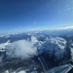 Flugwegposition um 15:09:49: Aufgenommen in der Nähe von 39030 Gemeinde Ahrntal, Autonome Provinz Bozen - Südtirol, Italien in 4505 Meter